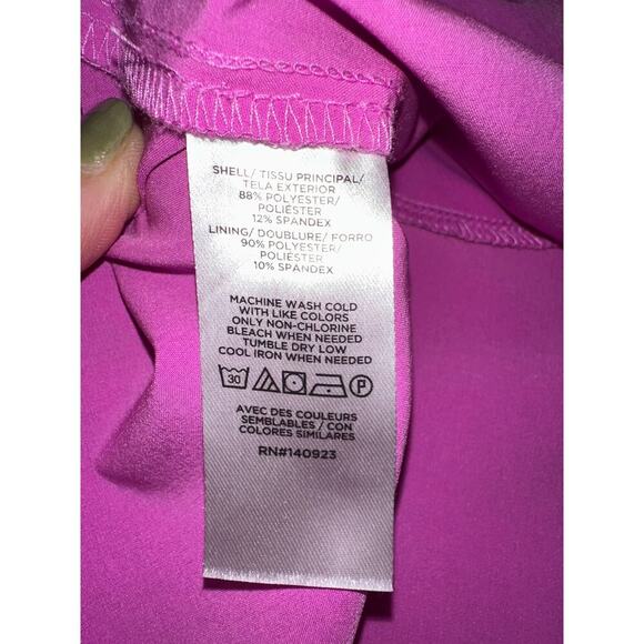 Lou & Grey Wanderweave Athletic Dress Sleeveless 1/4 Zip Magenta S Athleisure - Picture 7 of 8